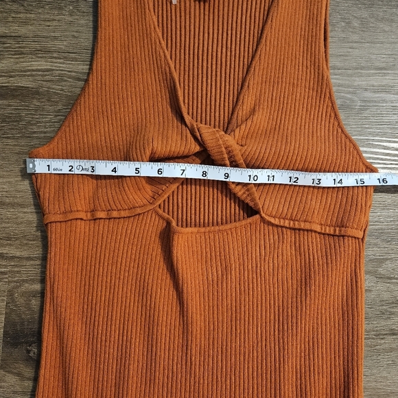 Calvin Klein Womens Stretch ribbed Twist-Front Bodycon Dress - Picture 10 of 13